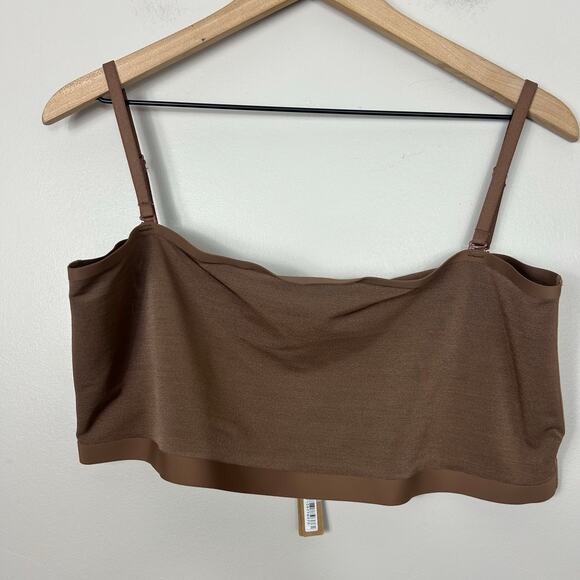 Skims NWT Sheer Sculpt Bandeau Bra Brown Sz 3X - Picture 2 of 5